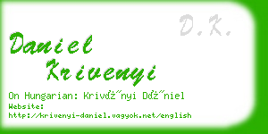 daniel krivenyi business card